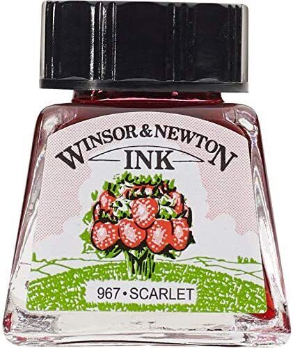 Windsor & Newton Drawing Ink 14ml Bottle Scarlet